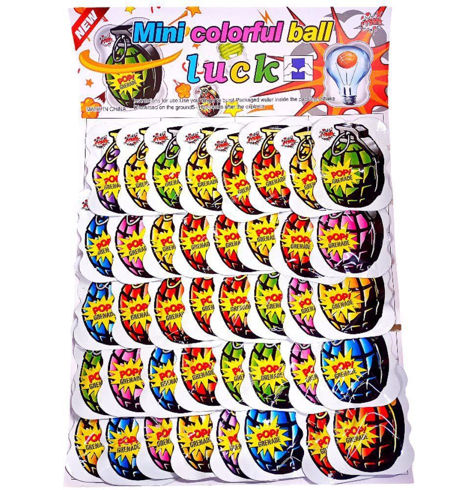 Хлопушка-бомбочка Mini colorful ball 70мм, 40шт/уп микс Разноцветный Без бренда (MCBL-1)