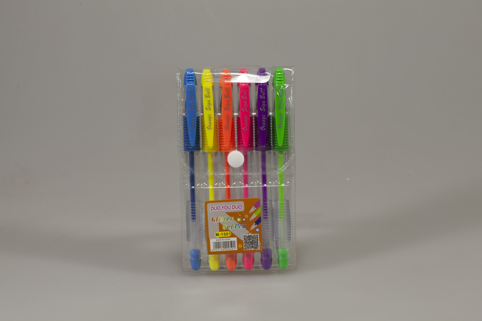 Ручка M-1501-6  гелева  неонова  в наборі - 6 кольорів (M-1501-6)