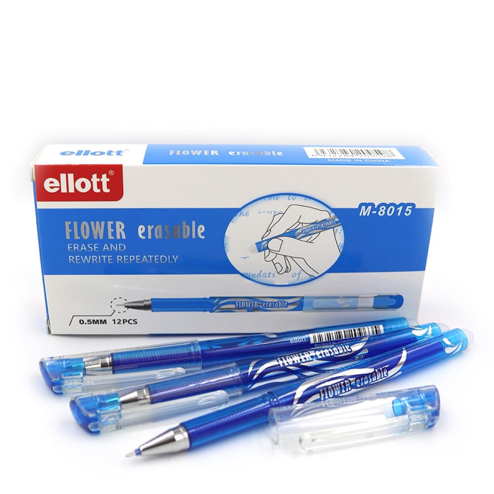 Ручка "пиши-стирай" "Ellot" 0,5мм синя (12шт/уп) Синій Без бренду (8015-12M)