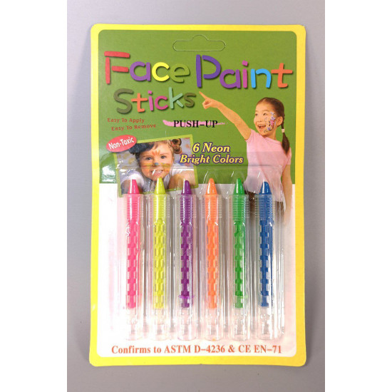 Фарба-олівець для гриму з держатетелем, 6 кольорів Різнокольоровий Unison (300)