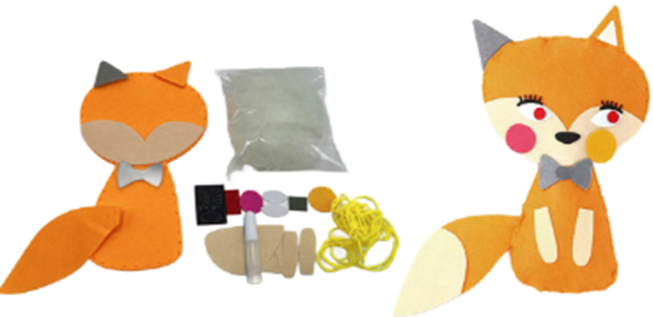 Набор для творчества из фетра "Сшей игрушку-Лису" 25см Оранжевый Без бренда (8991-2)