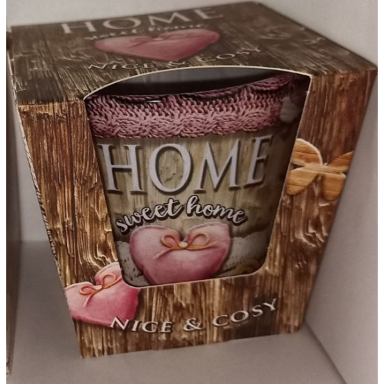 Свічка ароматична "Home Sweet Home"  "Дім, милий дім" (гарно та затишно),  час горіння 30годин, 8см (57400)