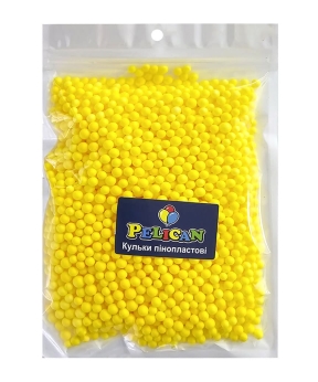 Пенопластовые шарики диаметр 4-6мм желтые, 250мл Желтый Pelican (886106)