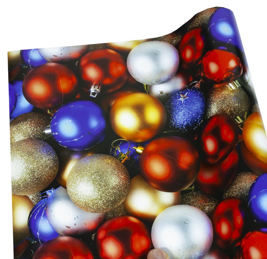 Бумага новогодняя мелованная для упаковки подарков 80г 100х70 см -10 листов Разноцветный Unison (PVM10-69NY)