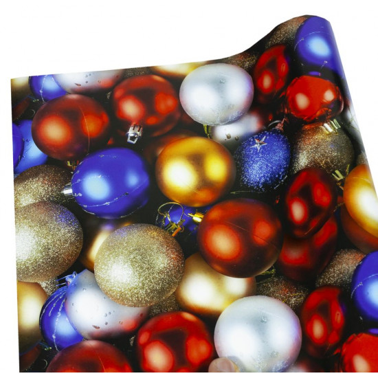 Бумага новогодняя мелованная для упаковки подарков 80г 100х70 см -10 листов Разноцветный Unison (PVM10-69NY)