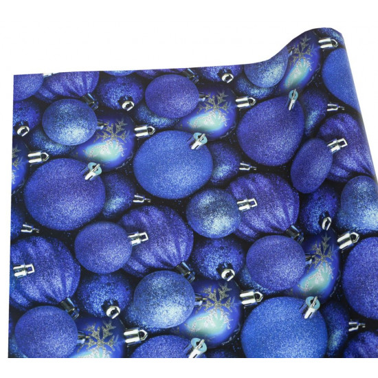 Мелованная бумага - Новогодние шары - синие , Unison,   PVM10-171NY (PVM10-171NY)