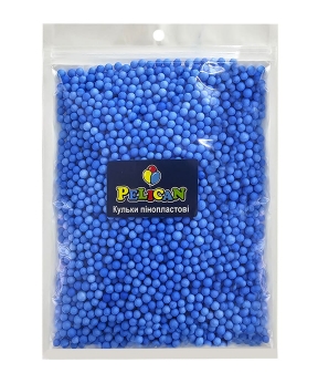 Пінопластові кульки діаметр 4-6мм  електрик,  250мл Синій Pelican (886105)