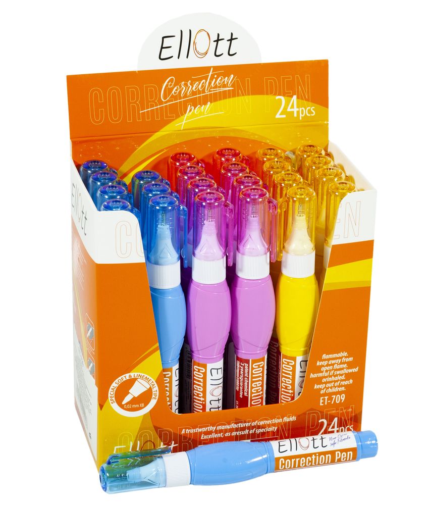 Корректор - ручка "Ellott" 8мл Разноцветный Unison (709ET)