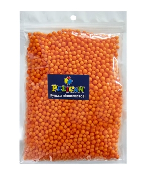 Пенопластовые шарики диаметр 4-6мм оранжевые, 250мл Оранжевый Pelican (886124)