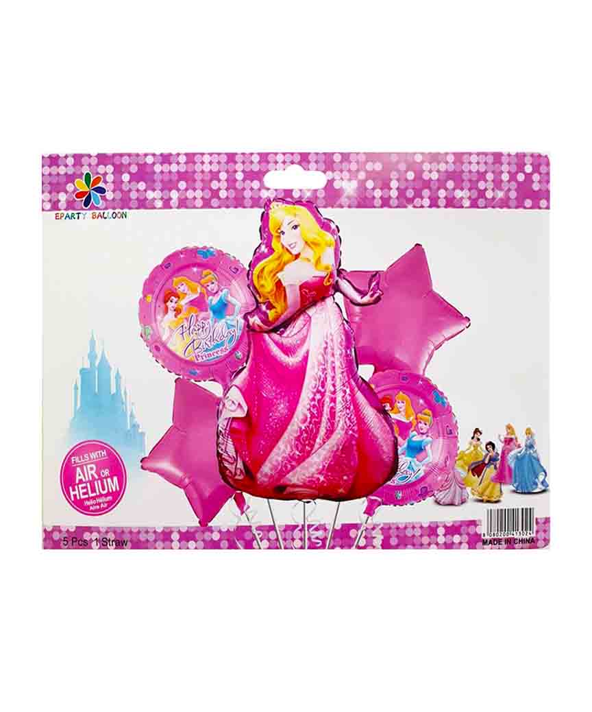 Набір з 5 кульок фольгованих  "Принцеса Аврора" Рожевий Pelican (836978)