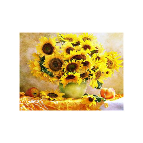 Картина за номерами "Соняшники в вазі " 40 * 50см, крас.-акрил, кисть-3шт. (RA3545)