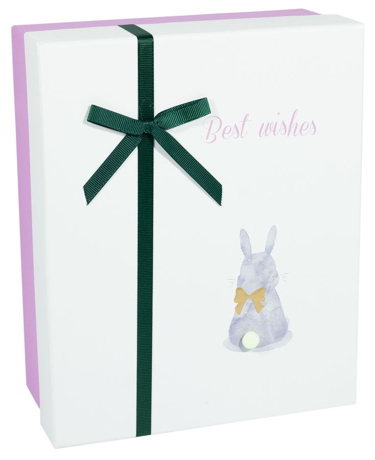 Подарункова коробка 107-41, прямокутна "best wishes", 25.5х20.5х10.5cm, з ДЕФЕКТОМ Unison (107-41  №1)