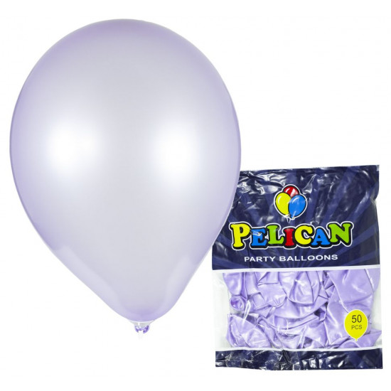 Кульки Pelican 10' (26 см), перламутр фіолетовий світлий, 50шт/уп Фіолетовий Pelican (811718/1050-718)
