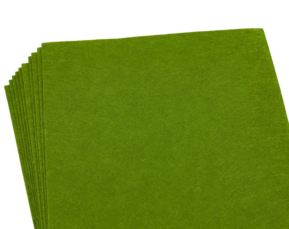 Фетр 20 х 30см, 1,2мм, 10 листів, хакі Зелений Unison (170HQ-062)