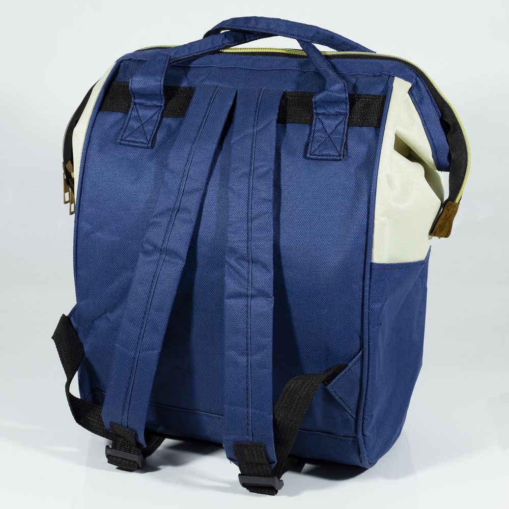 Рюкзак-сумка 25х36х9см, синій+ беж, 1 відділення + 1 кишеня (BB-25)