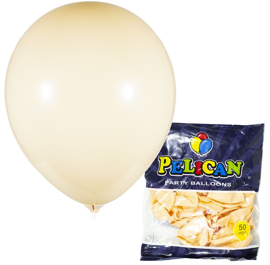 Кульки Pelican 10' (26 см), макарун помаранчевий, 50 шт/уп Жовтий Pelican (811902/1050-902)