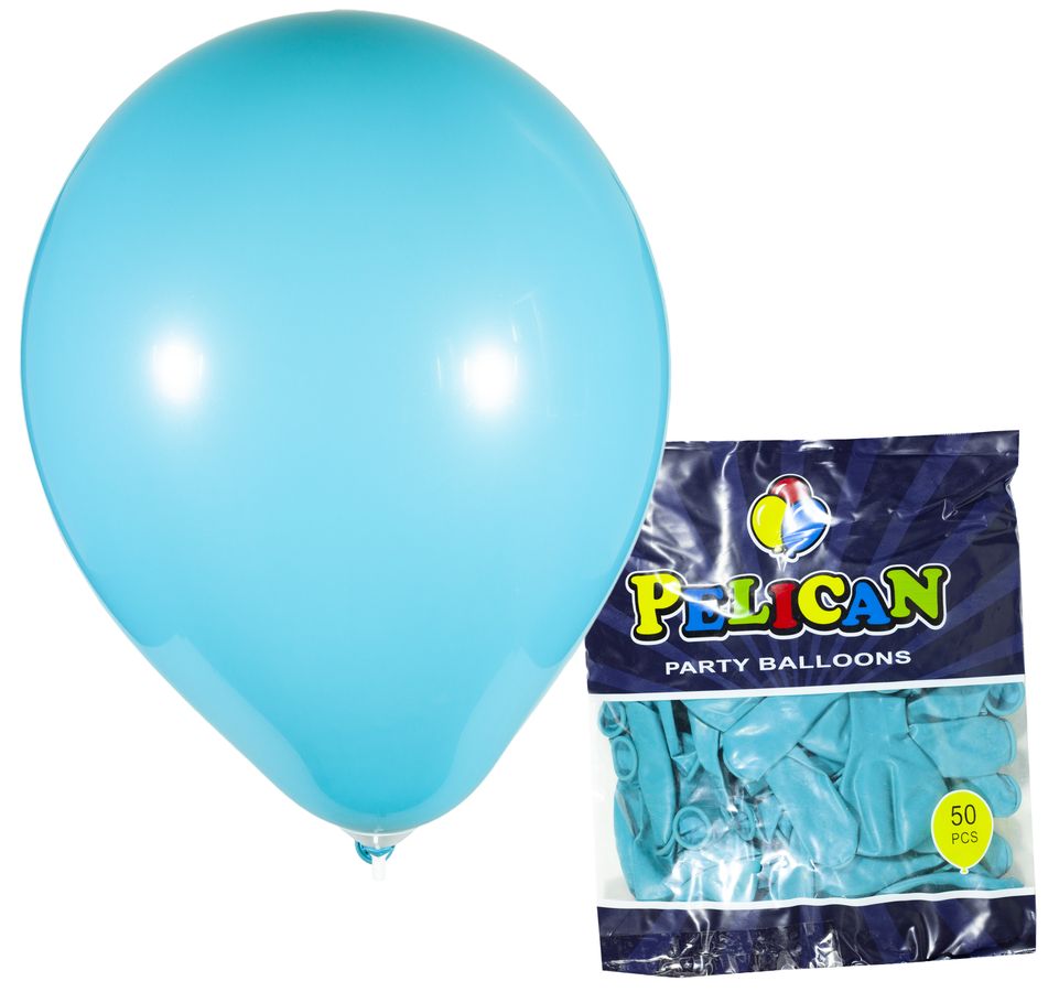 Кульки Pelican 10 '(26 см), пастель морська хвиля , 50шт / уп Синій Pelican (811805/1050-805)