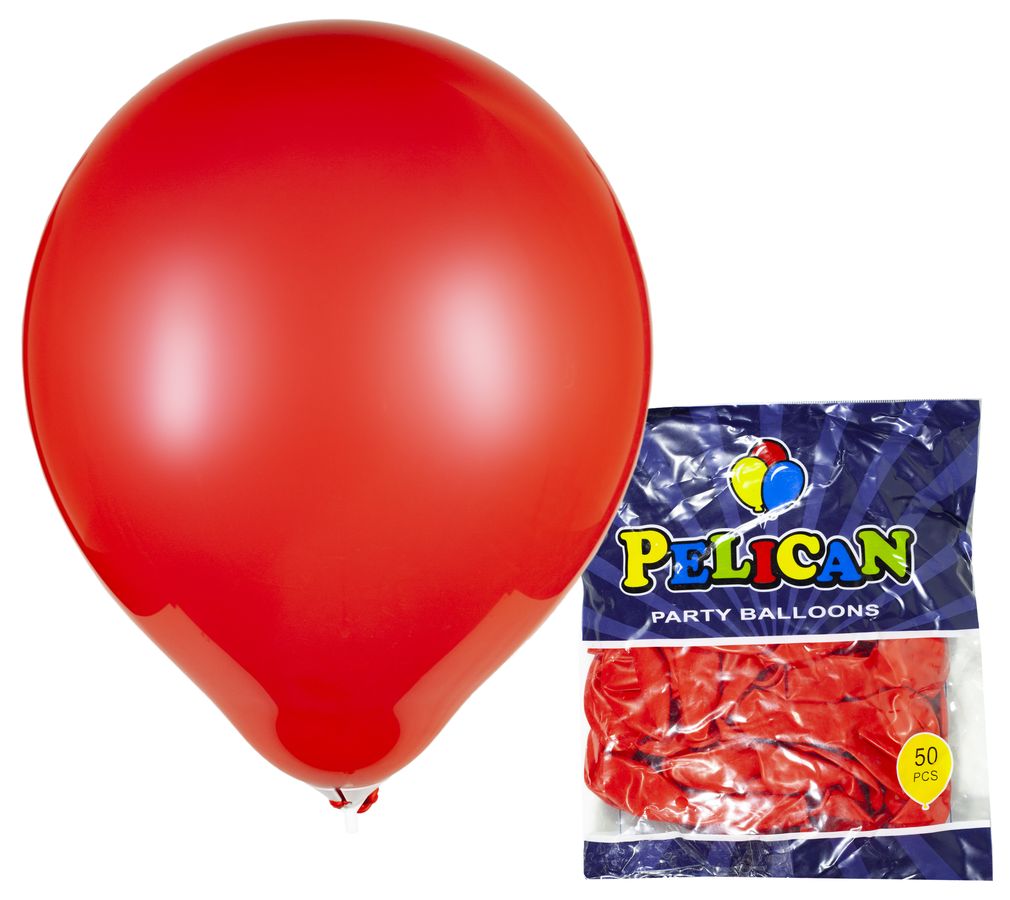 Кульки Pelican 10 '(26 см), пастель червоний-2, 50шт / уп Червоний Pelican (811837/1050-837)