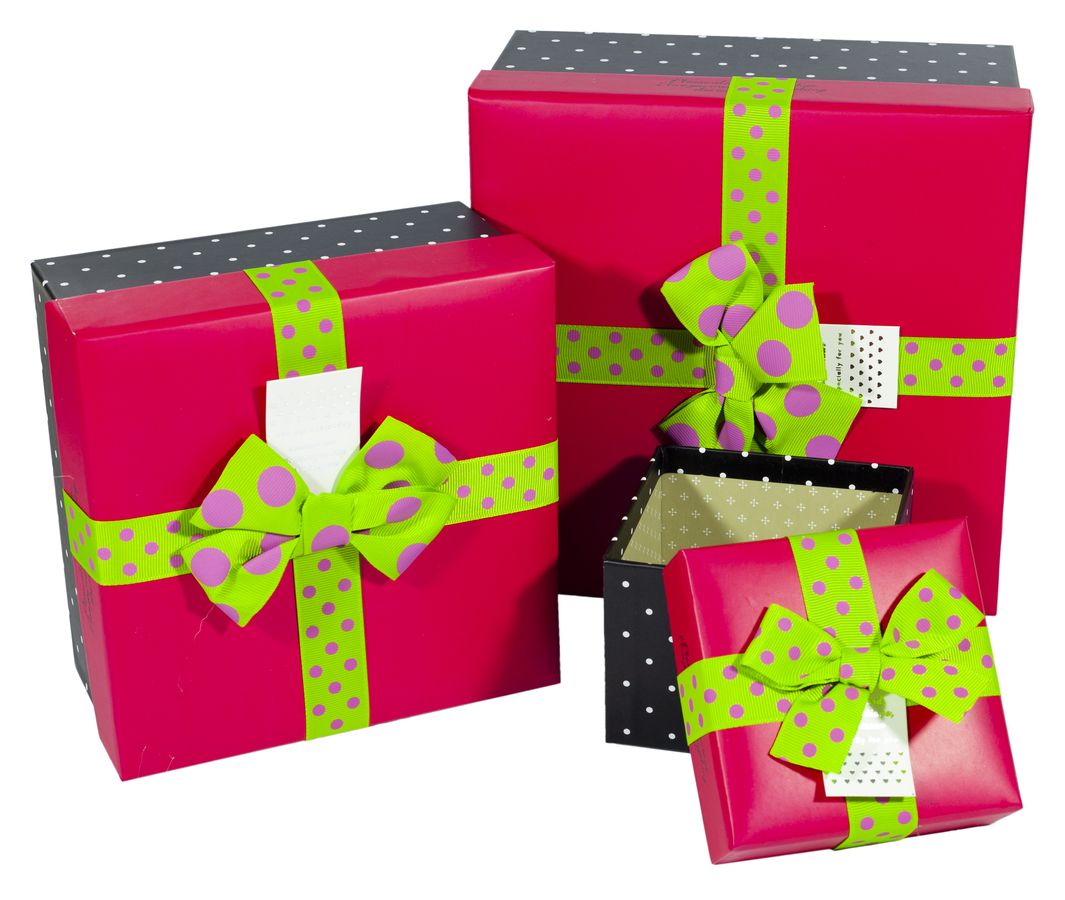 Коробки подарункові квадратні в наборі -3шт (22 х 22 х 11см/17,5 х 17, 5 х 9,2см/10,5 х 10,5 х 8см) Unison (0806-1)