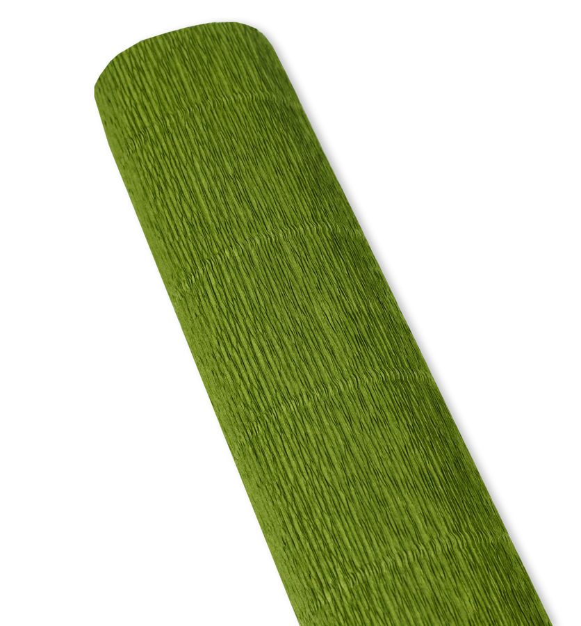 Папір гофрований 50 х 250см 180г Травяно зелений Зелений Cartotecnica Rossi (622)