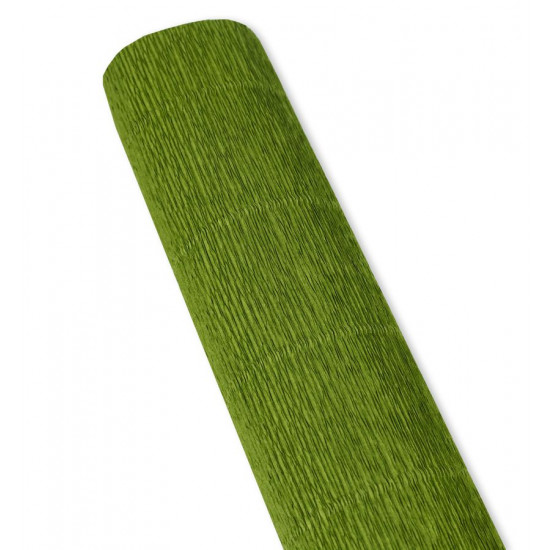 Папір гофрований 50 х 250см 180г Травяно зелений Зелений Cartotecnica Rossi (622)