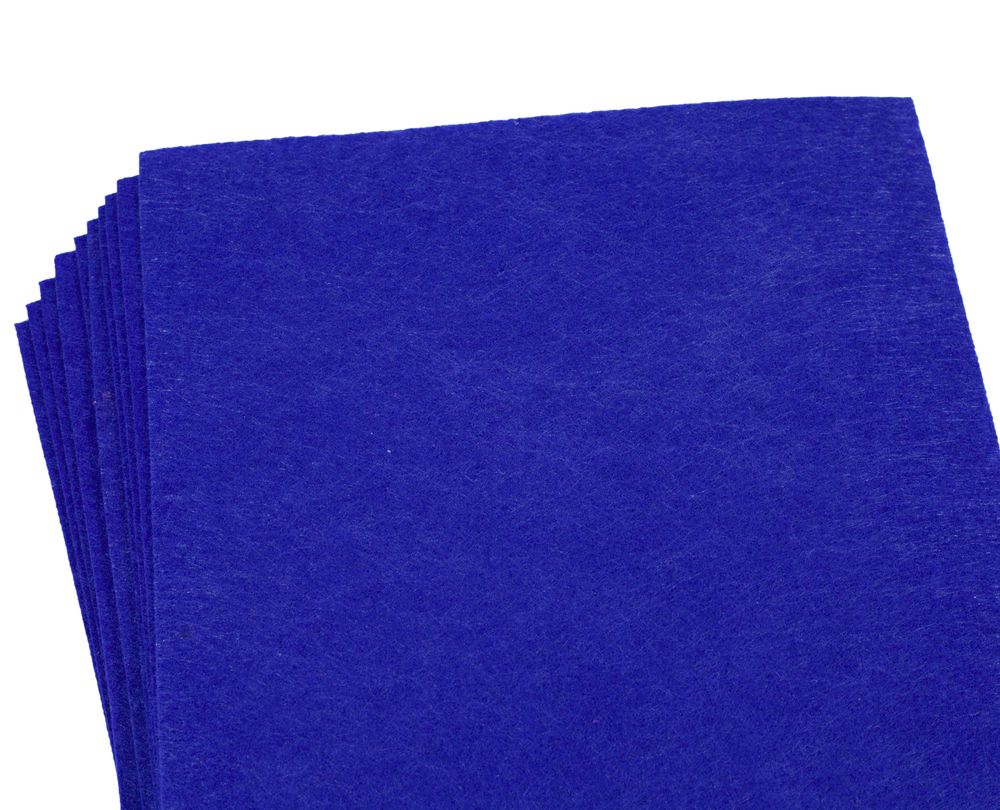 Фетр 20 х 30см, 1,2мм, 10 листів, темно-синій Синій Unison (170HQ-021)