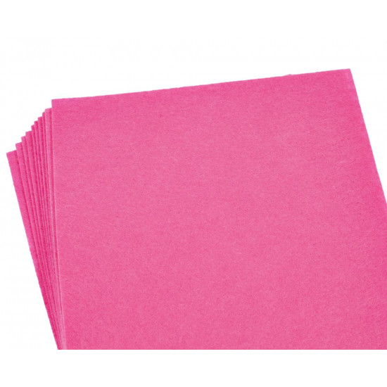 Фетр 20 х 30см, 1,2мм, 10 листів, темно-рожевий Рожевий Unison (170HQ-003)