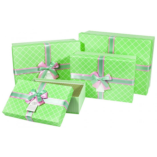 Подарункова коробка NP-12, прямокутна яскраво-салатна, 25.5*17.5*8.5cm (NP-12  №3)
