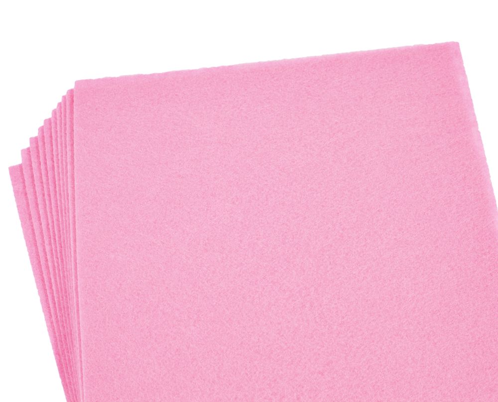 Фетр 20 х 30см, 1,2мм, 10 листів, рожевий Рожевий Unison (170HQ-032)