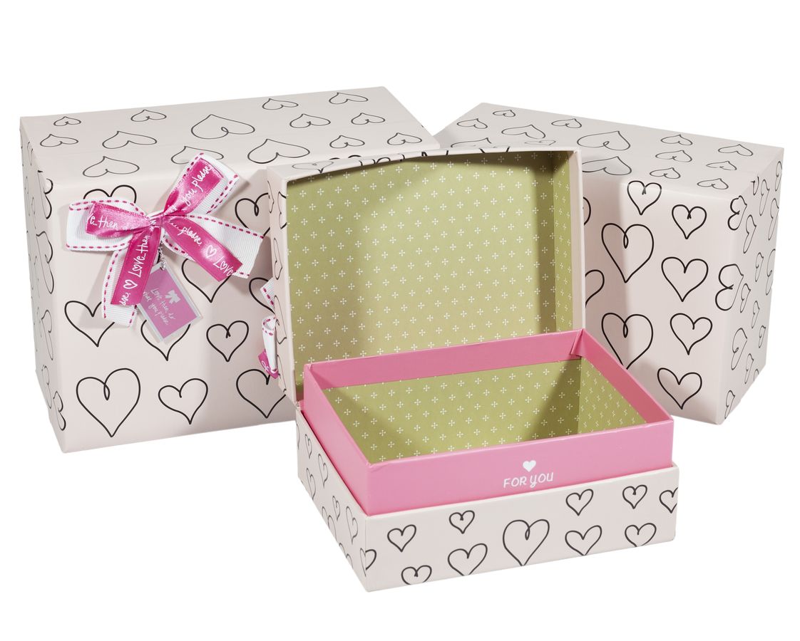 Подарункова коробка HL-06412-1, прямокутна  ніжно рожева, 18.5х13х9см (HL-06412-1  №2)