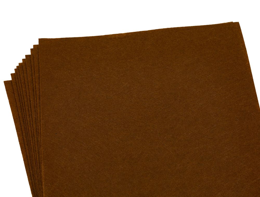 Фетр 20 х 30см, 1,2мм, 10 листів, коричневий Коричневий Unison (170HQ-026)
