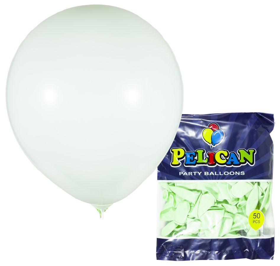 Кульки Pelican 10 '(26 см), макарун зелений-2, 50 шт / уп Зелений Pelican (811931/1050-931)