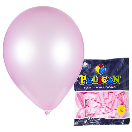Кульки Pelican 10' (26 см), перламутр рожевий, 50шт/уп Рожевий Pelican (811720/1050-720)