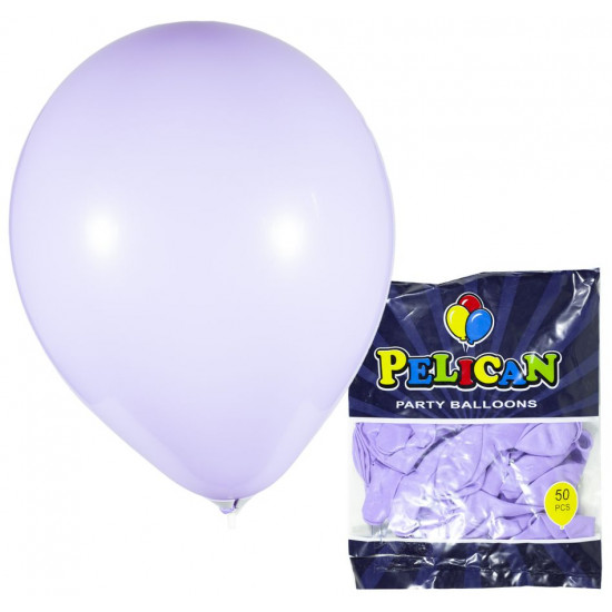 Кульки Pelican 10' (26 см), макарун фіолетовий світлий, 50 шт/уп Фіолетовий Pelican (811913/1050-913)