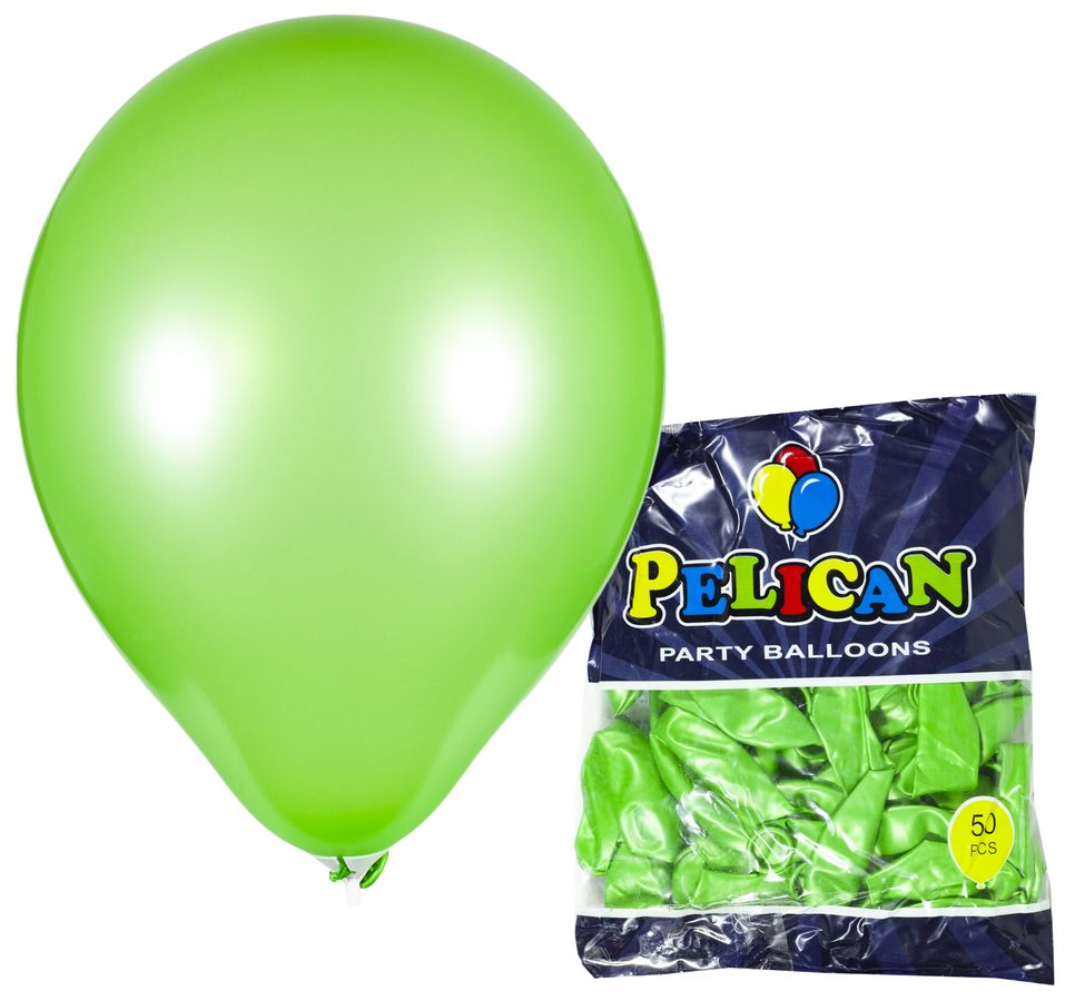 Кульки Pelican 10 '(26 см), перламутр  зелений , 50шт / уп Зелений Pelican (811713/1050-713)