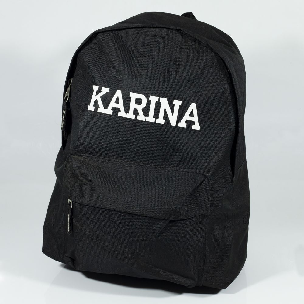 Рюкзак "KARINA" чорний, 32х40х13, 5см 1 відділення + 1 кишеня (K-32)