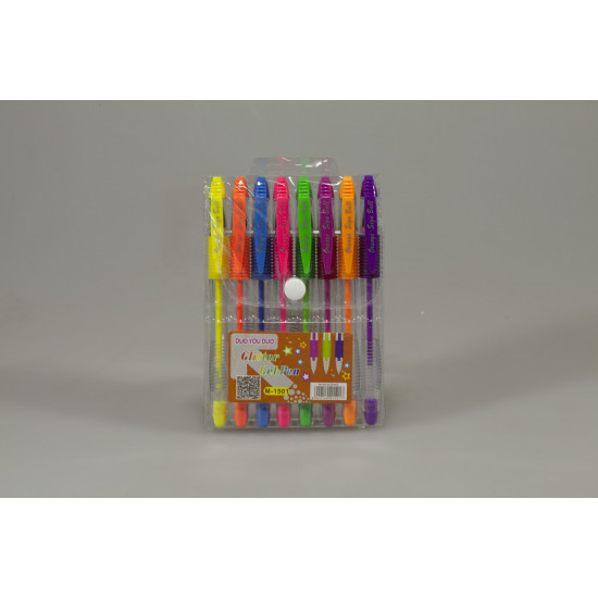 Ручки гелеві неонові 8шт 8 кольорів Різнокольоровий Unison (M-1501-8)