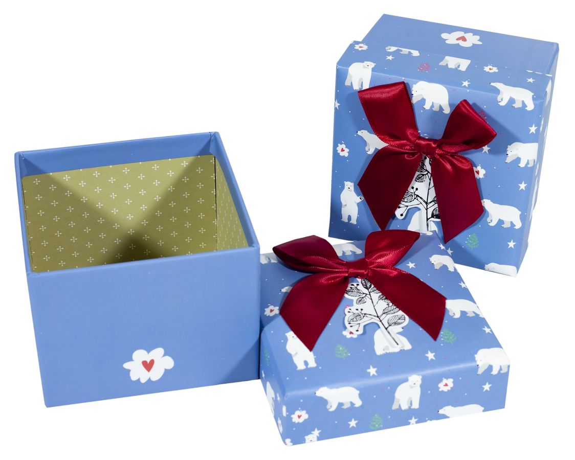 Коробка подарункова ювелірна 11 x 11 x 8,5см (4шт/уп) Синій Unison (DG01-22)