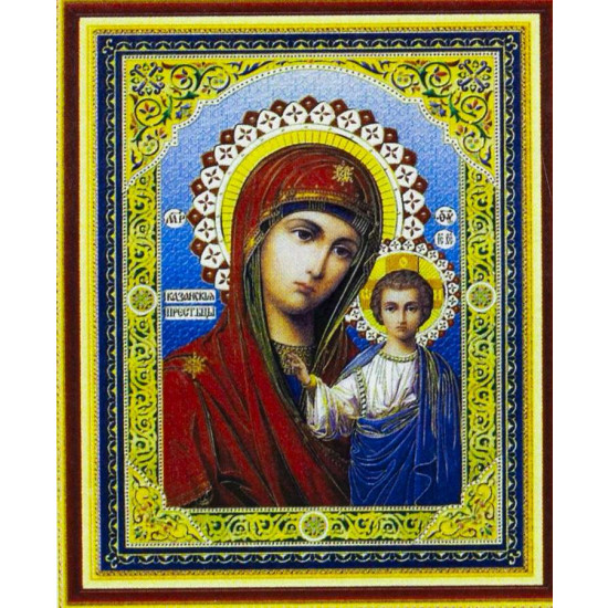 Алмазна мозаїка за номерами 20 * 30см "Діва Марія" в рулоні Unison (20437-R)