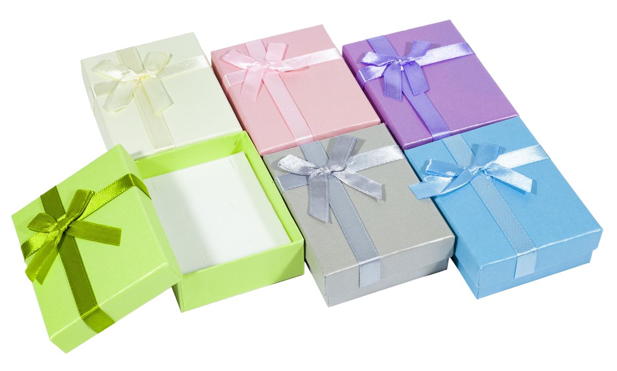 Подарункова коробка PM-79 ювелірна,7x9cm, 6 кольорів, 12шт/уп Різнокольоровий Unison (PM-79)
