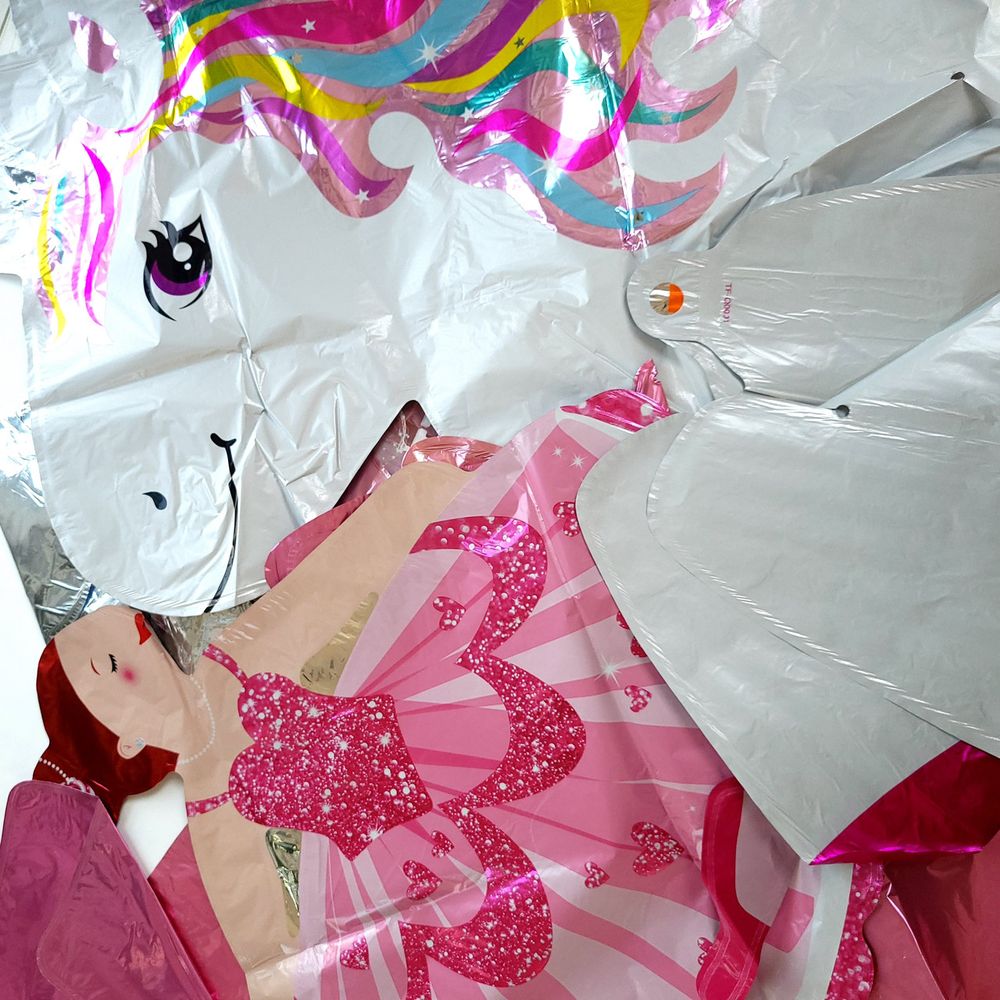 Фотозона із повітряних кульок "Happy birthday" для дівчинки Різнокольоровий Unison (T-8939)