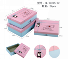 Подарункова коробка 08195-52, прямокутна рожева з блпкитним, 29х21х9cm/26х19х8/24х17х6.5cm   3шт. в наборі (08195-52)