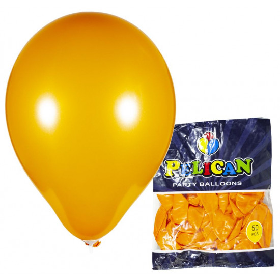 Кульки Pelican 10' (26 см), перламутр помаранчевий, 50шт/уп Помаранчевий Pelican (811715/1050-715)