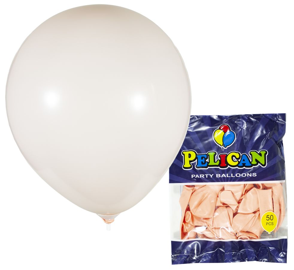 Кульки Pelican 10 '(26 см), макарун пудра, 50 шт / уп Бежевий Pelican (811940/1050-940)