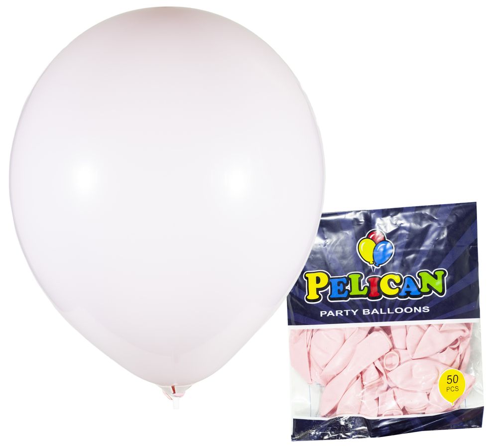 Кульки Pelican 10 '(26 см), пастель рожевий світлий, 50шт / уп Рожевий Pelican (811814/1050-814)