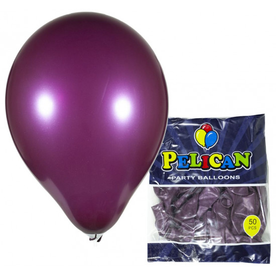 Кульки Pelican 10 '(26 см), перламутр бордовий, 50 шт / уп Фіолетовий Pelican (811703/1050-703)