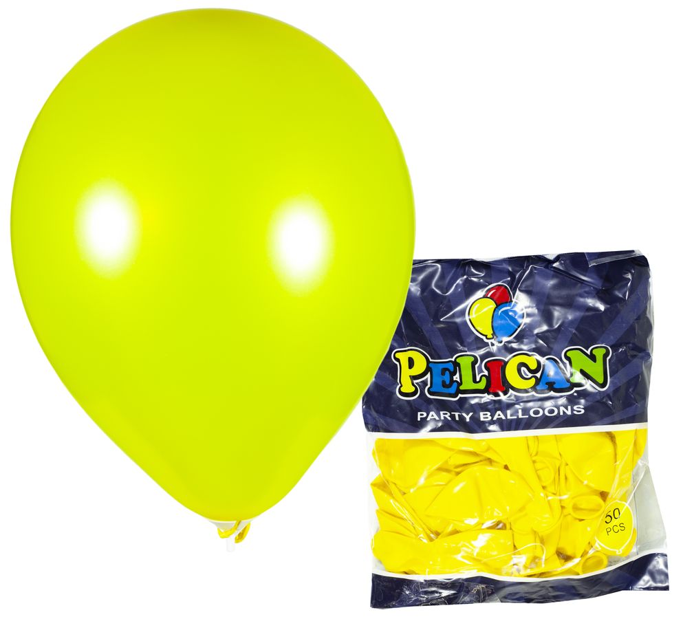 Кульки Pelican 10 '(26 см), перламутр жовтий, 50шт / уп Жовтий Pelican (811716/1050-716)
