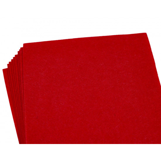 Фетр 20 х 30см, 1,2мм, 10 листів, червоний Червоний Unison (170HQ-001)
