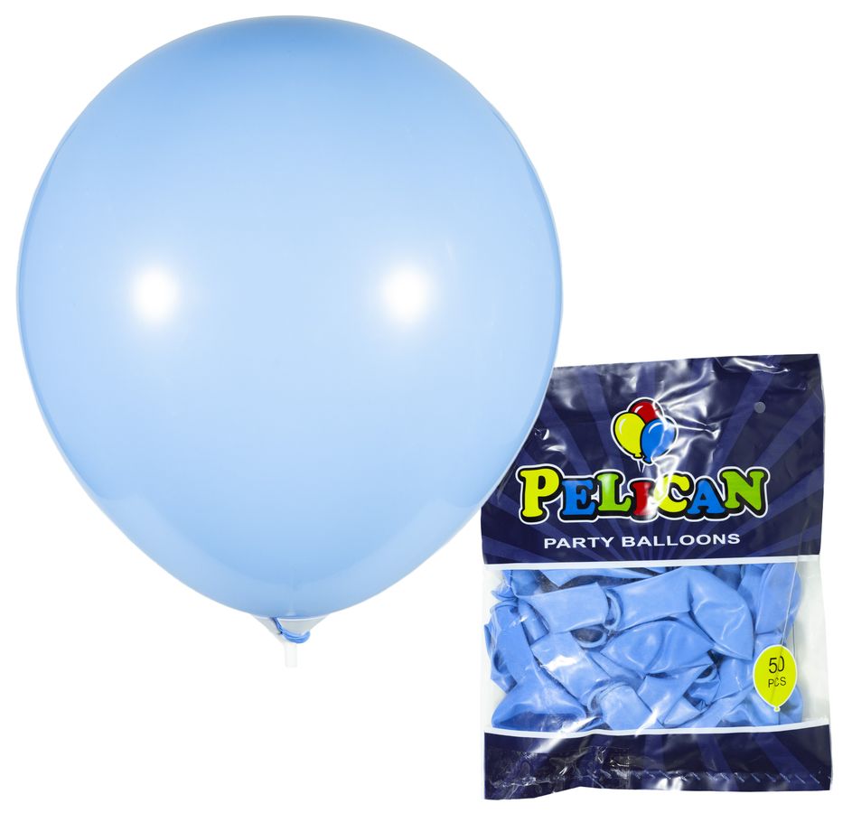 Кульки Pelican 10 '(26 см), макарун блакитний, 50 шт / уп Синій Pelican (811936/1050-936)