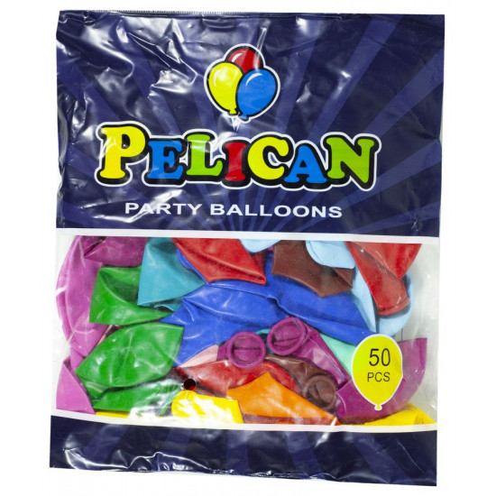 Кульки Pelican 10 '(26 см), пастель асорті, 50шт/уп Різнокольоровий Pelican (811888/1050-888)